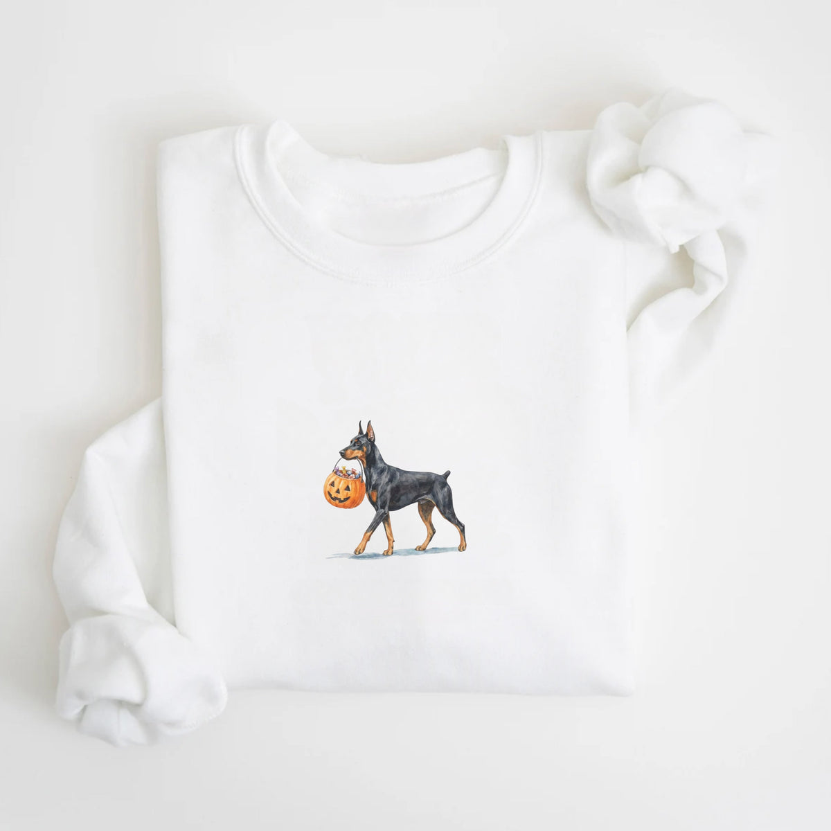 Doberman Cropped Ears Halloween Sweatshirt