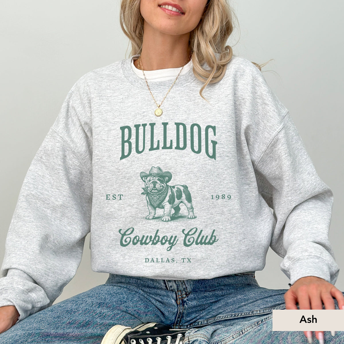 English Bulldog Cowboy Club Sweatshirt