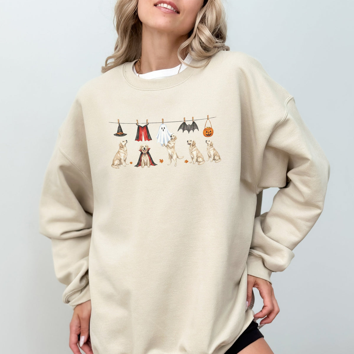 Golden Retriever Cream Halloween Sweatshirt