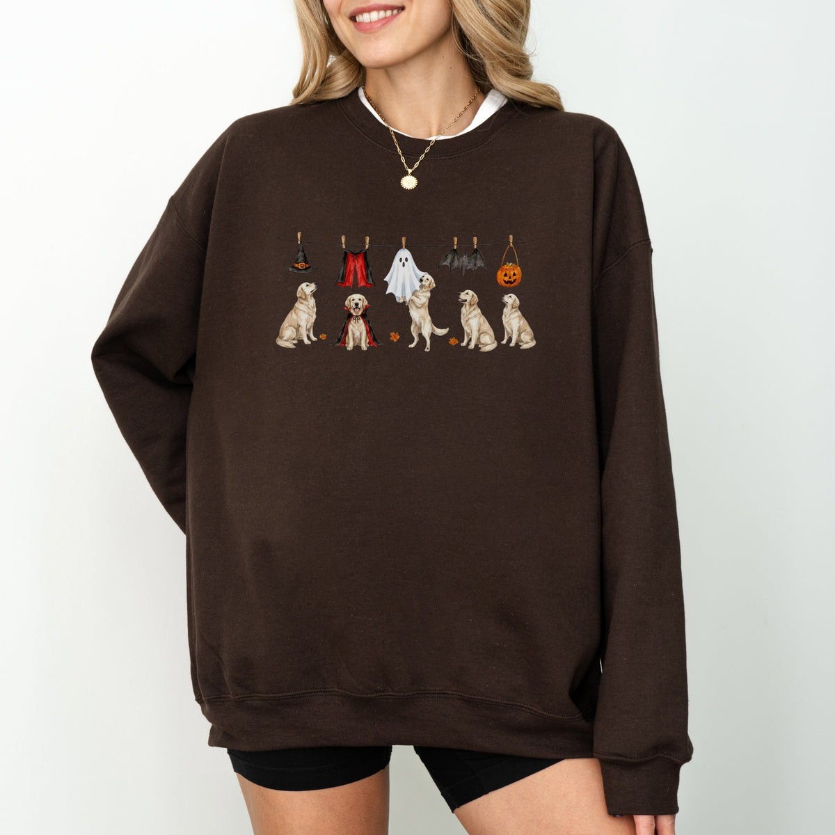 Golden Retriever Cream Halloween Sweatshirt