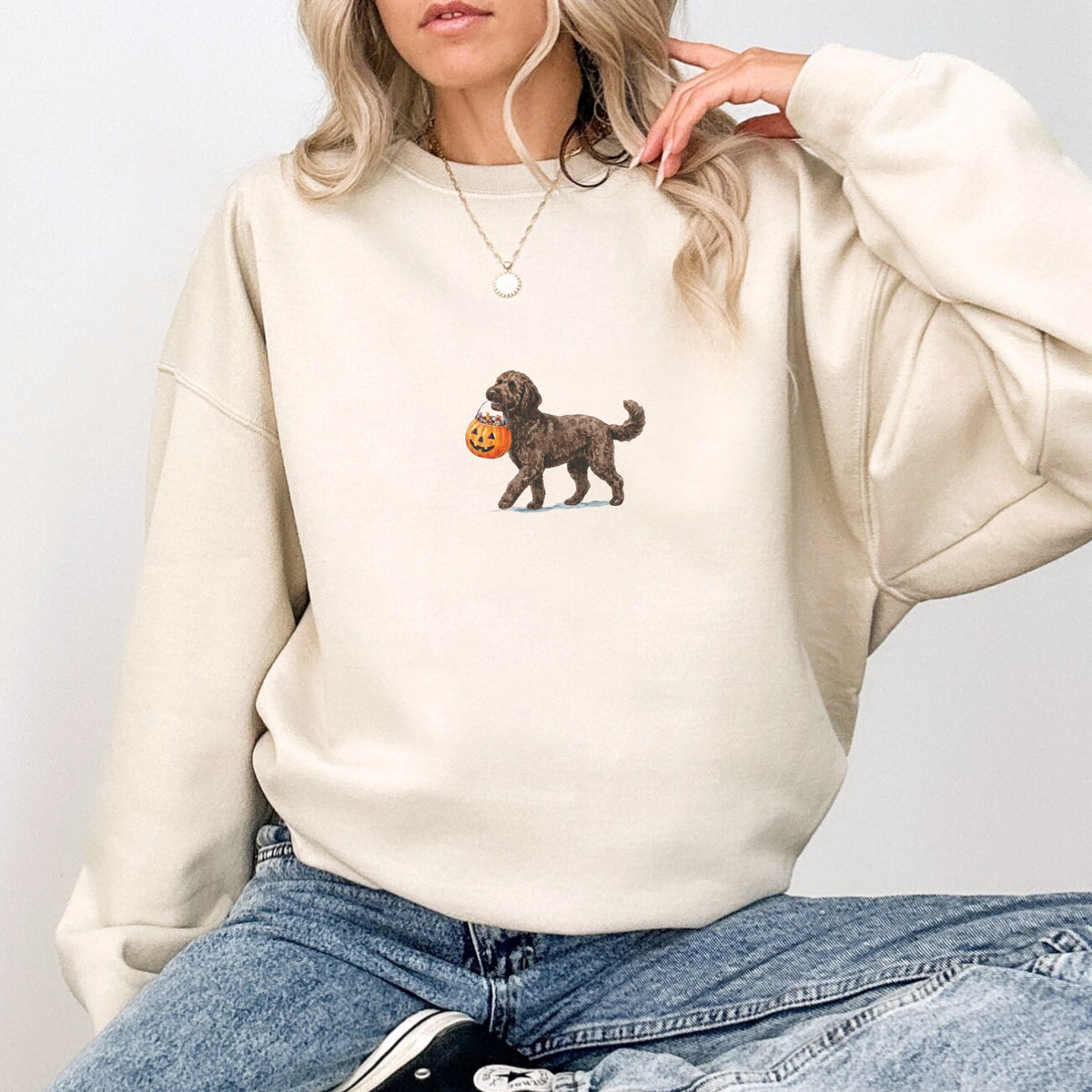 Goldendoodle Chocolate Halloween Sweatshirt
