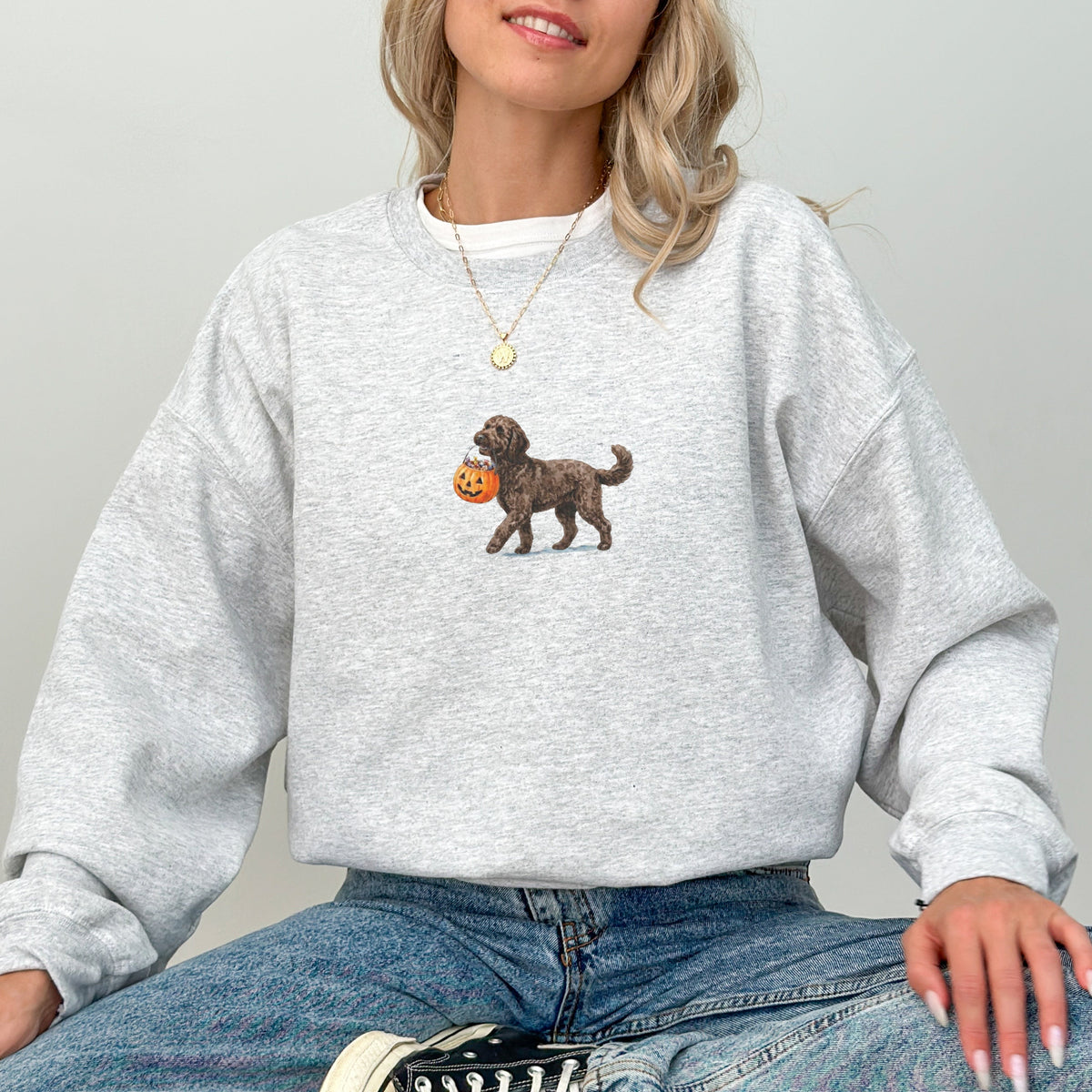 Goldendoodle Chocolate Halloween Sweatshirt