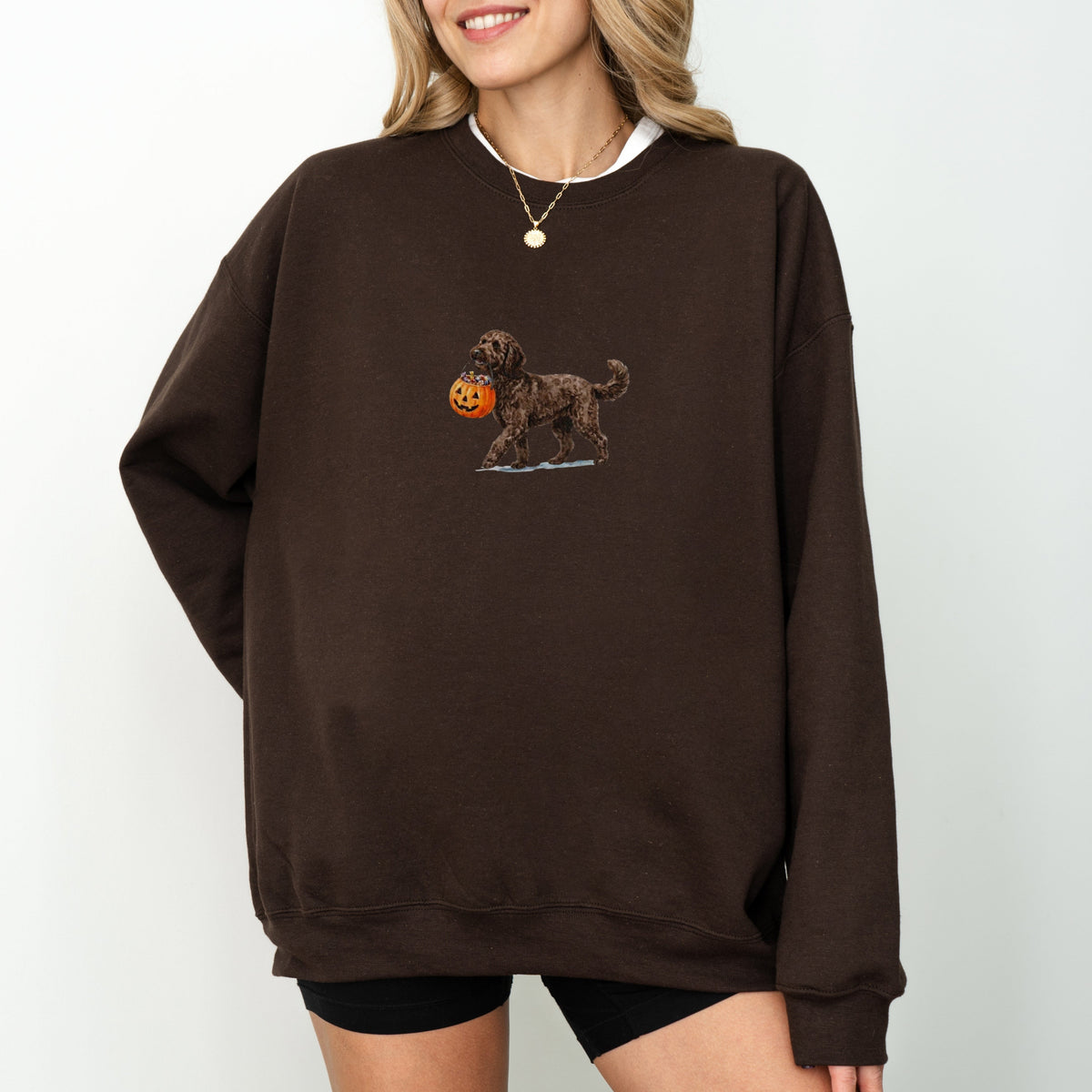 Goldendoodle Chocolate Halloween Sweatshirt
