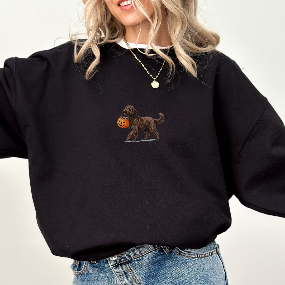 Goldendoodle Chocolate Halloween Sweatshirt