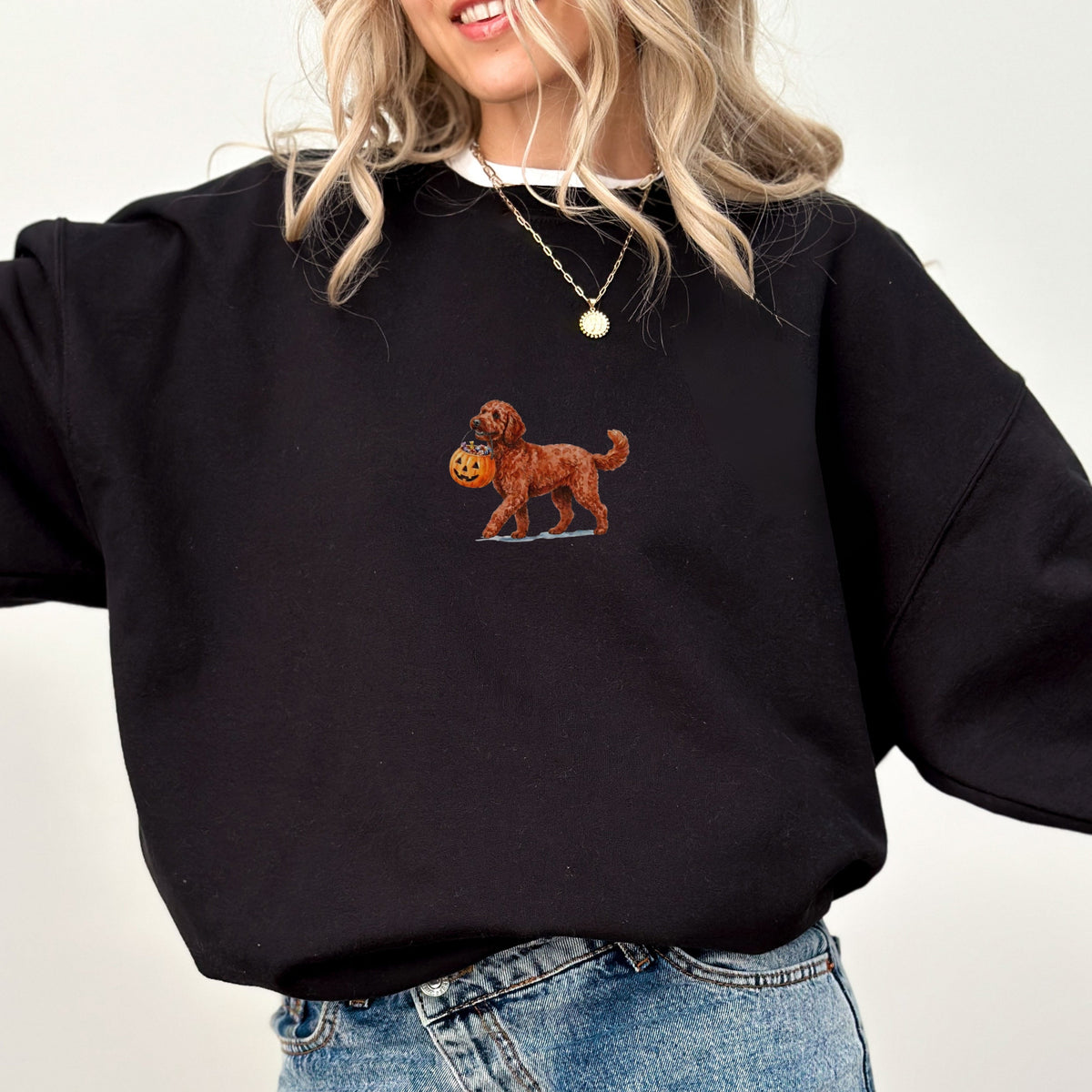 Goldendoodle Red Halloween Sweatshirt