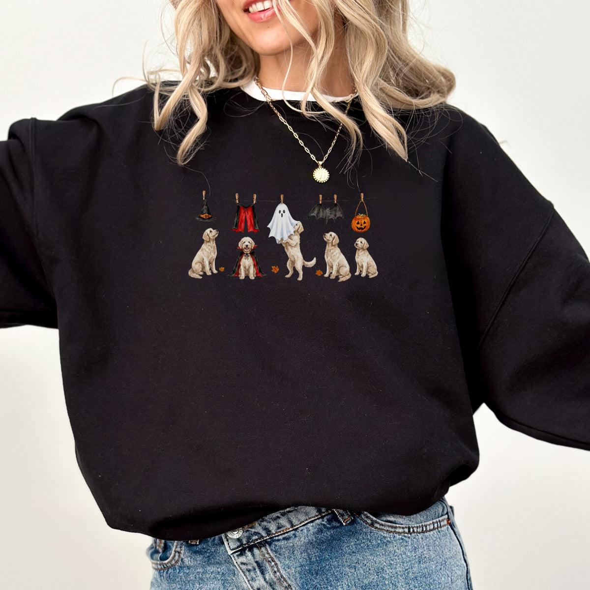 Goldendoodle Cream Halloween Sweatshirt