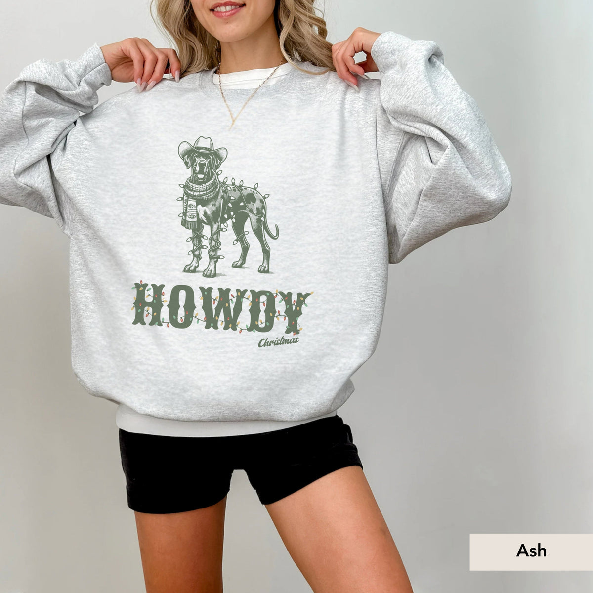 Great Dane Howdy Christmas Sweatshirt