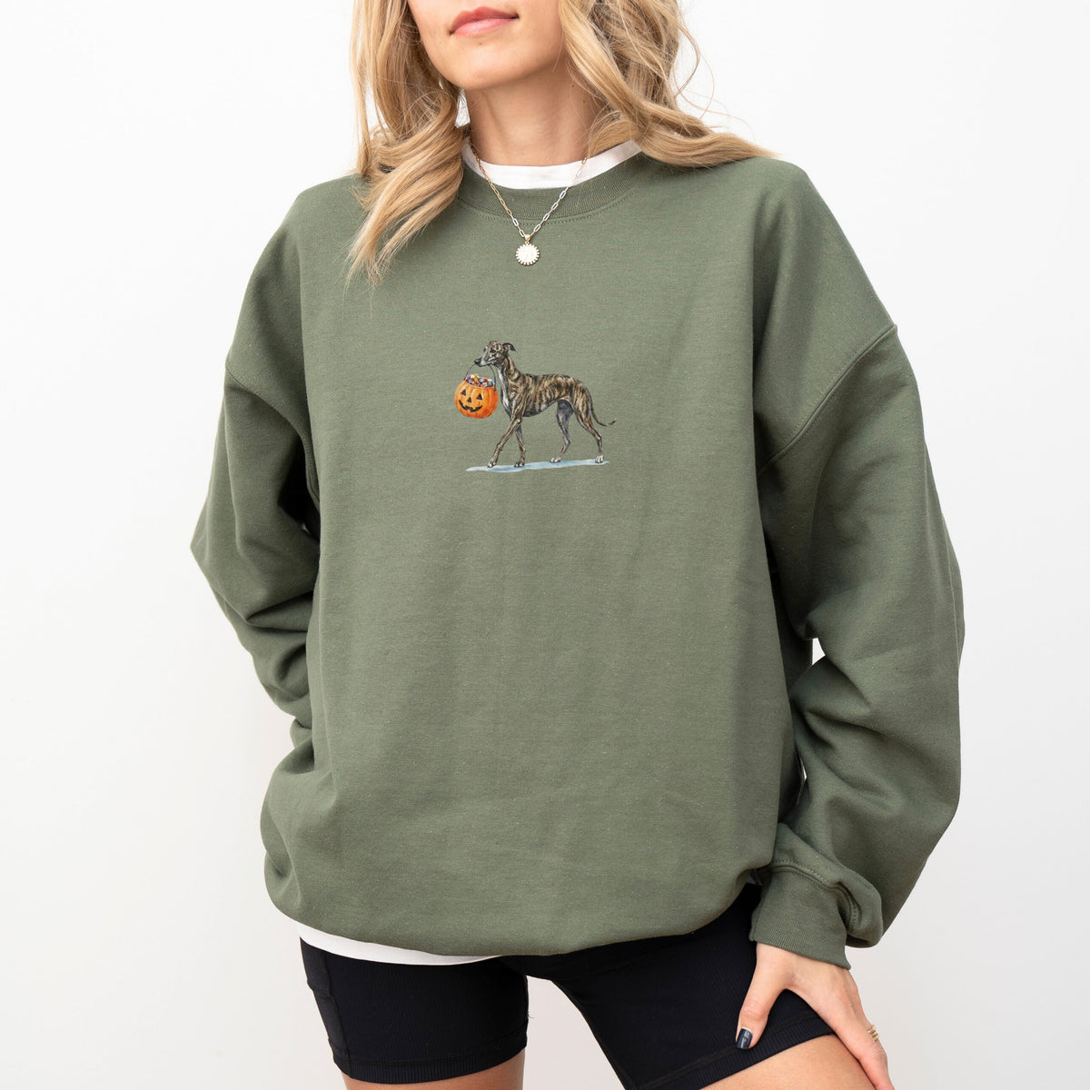 Greyhound Brindle Halloween Sweatshirt