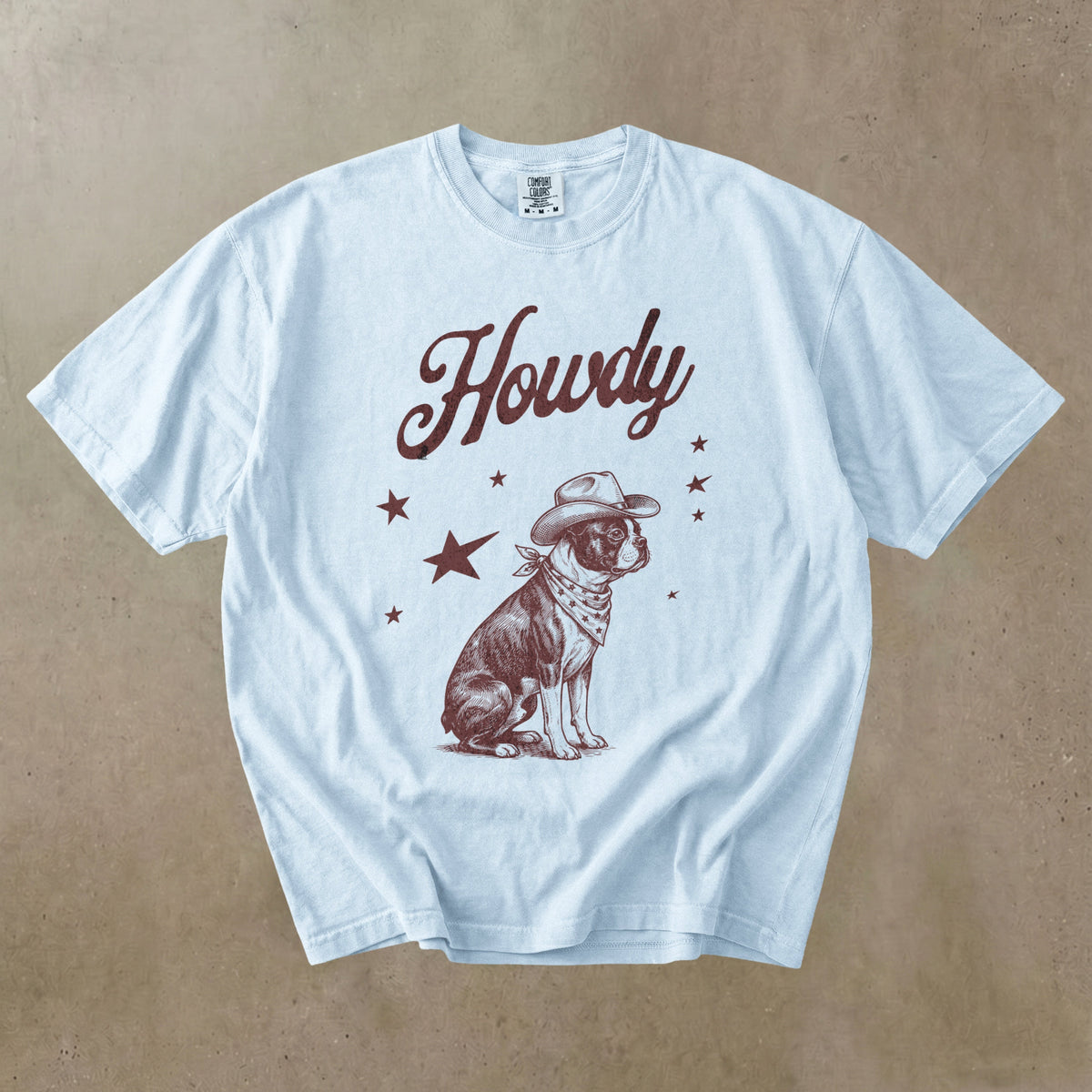 Howdy Boston Terrier  T-shirt
