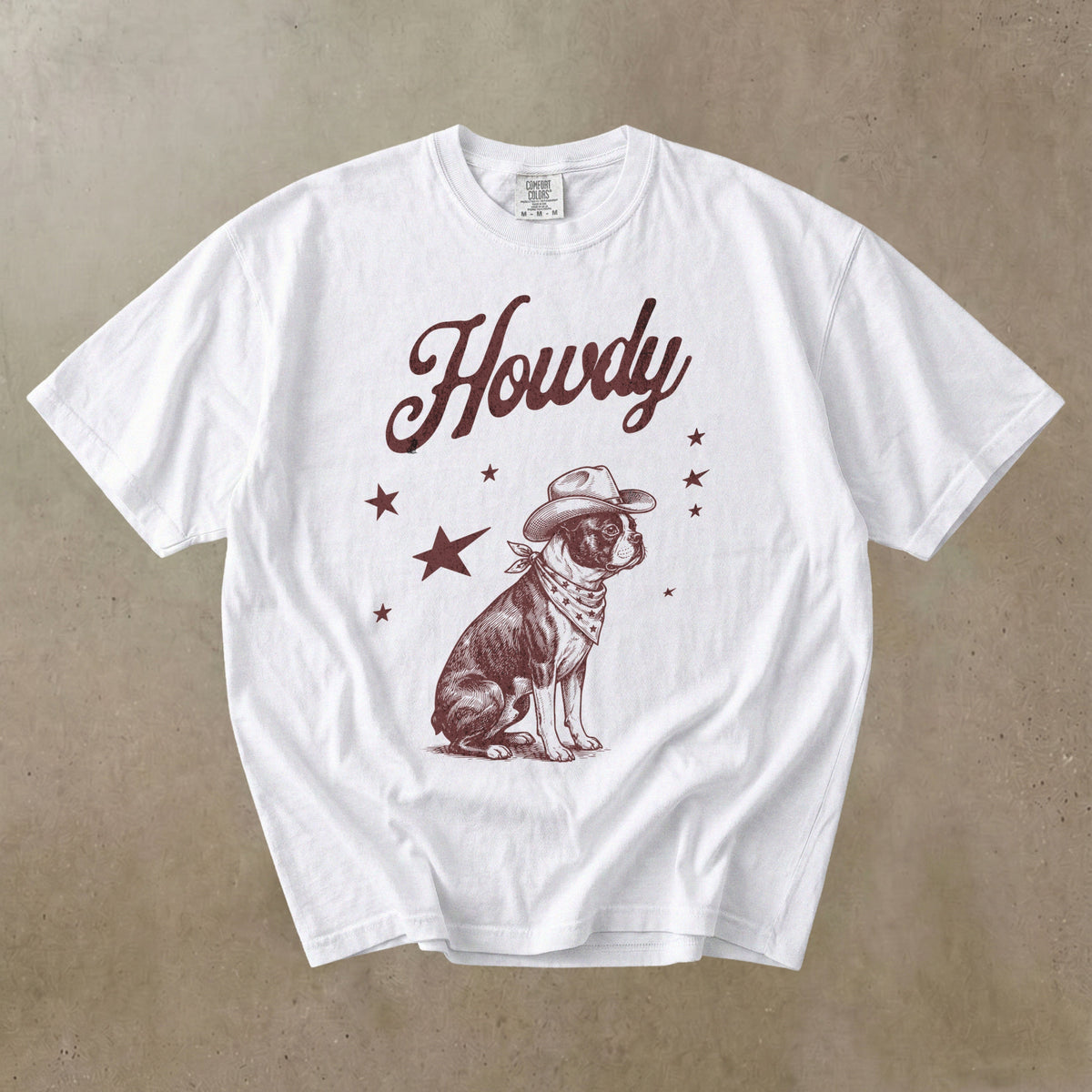 Howdy Boston Terrier  T-shirt