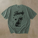Howdy Boston Terrier  T-shirt