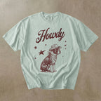 Howdy Boston Terrier  T-shirt