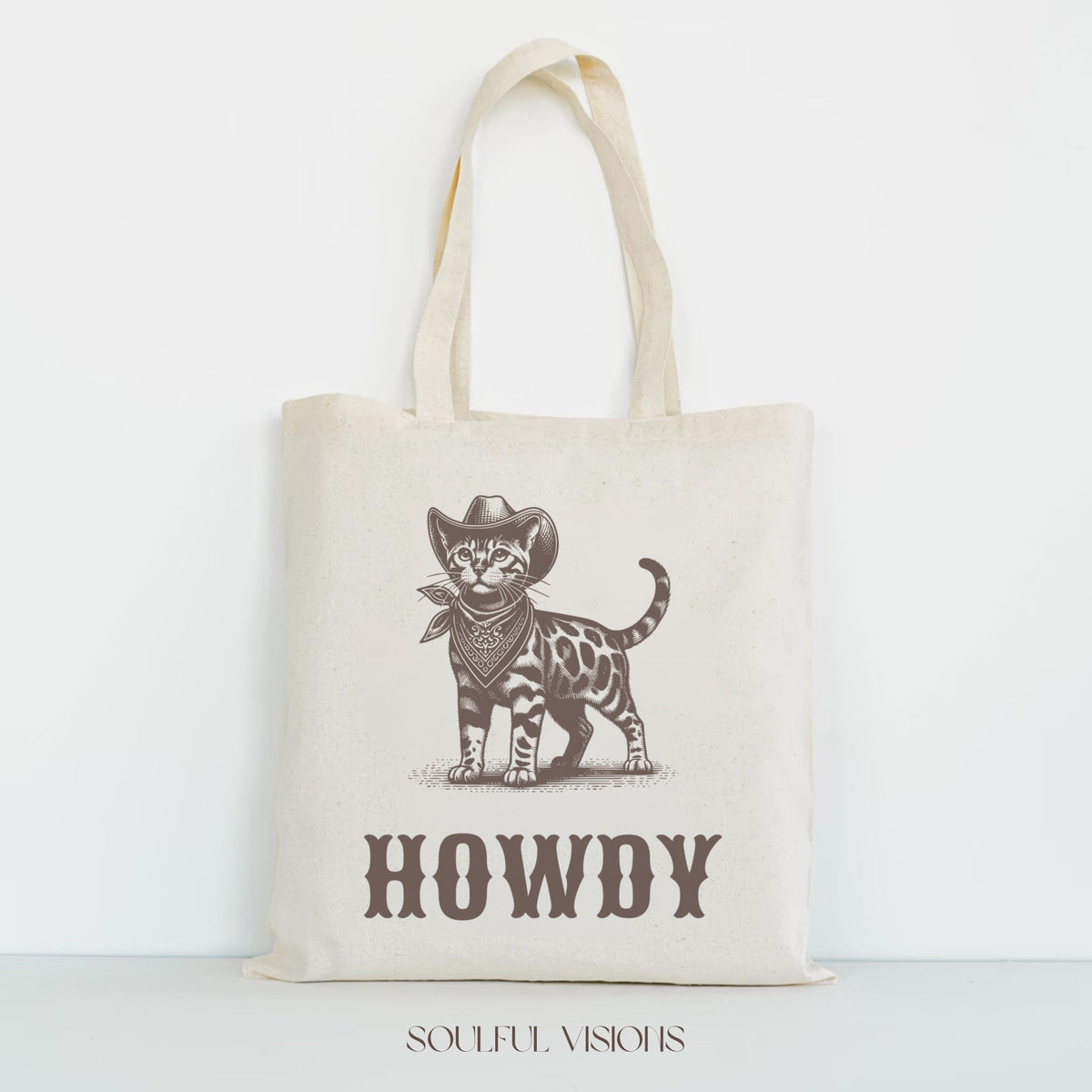 Howdy Bengal Cat Tote Bag