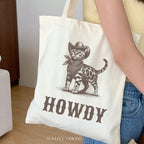 Howdy Bengal Cat Tote Bag