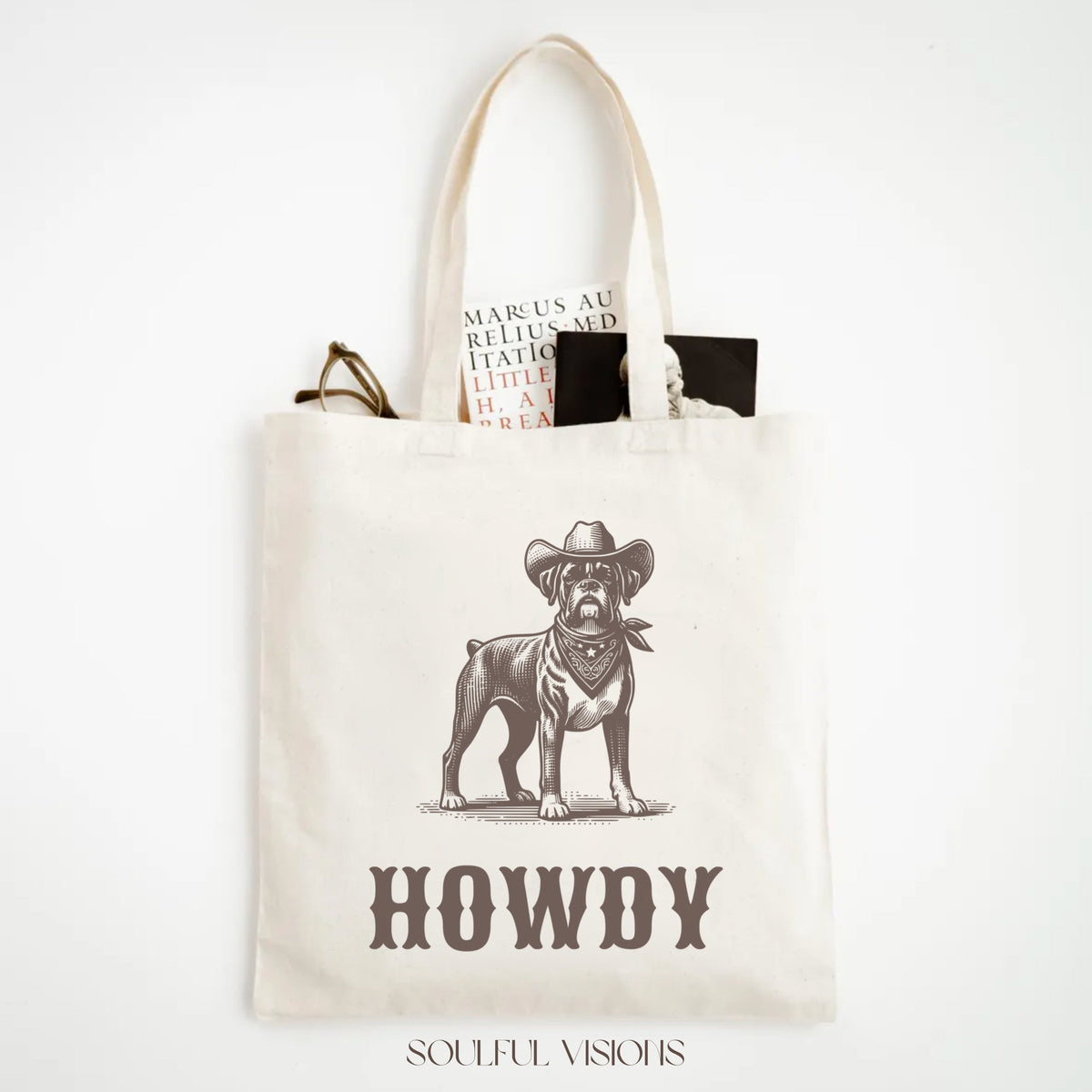 Howdy Boxer Tote Bag