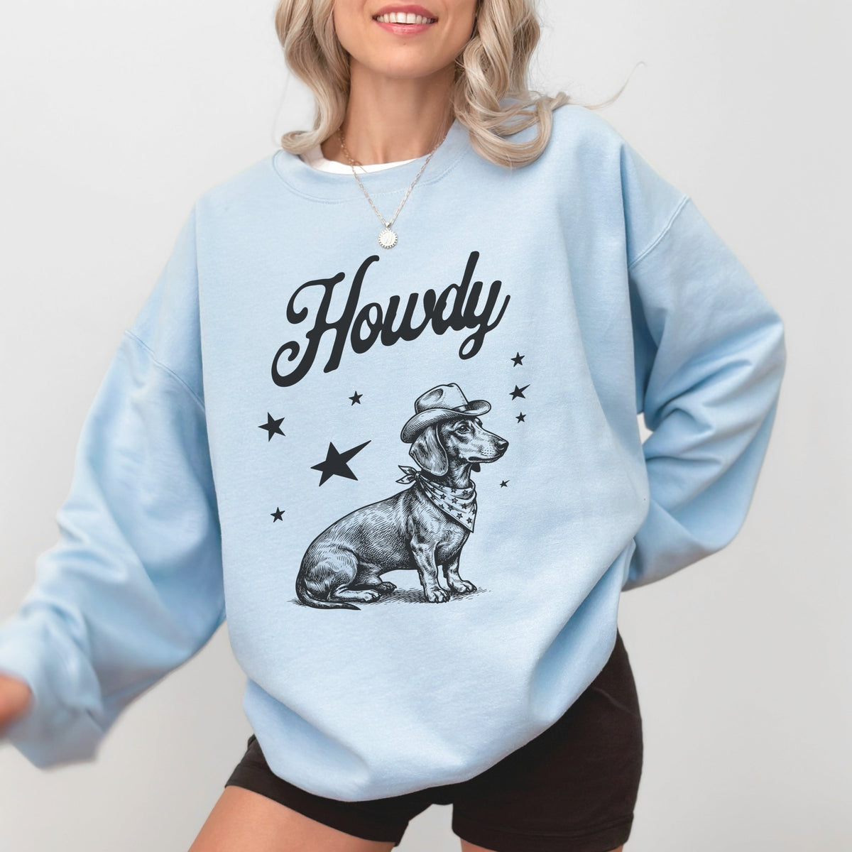 Howdy Dachshund Shorthaired Sweatshirt