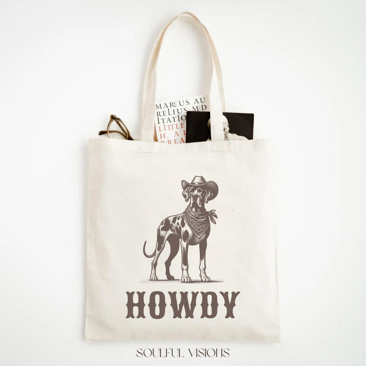 Howdy Great dane Tote Bag
