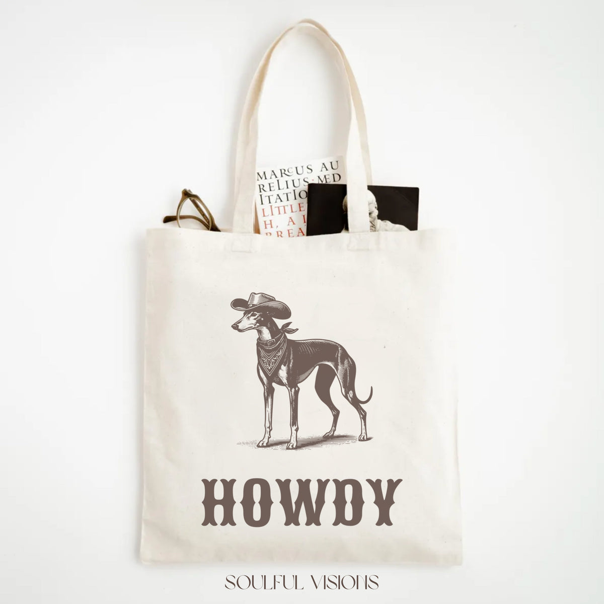 Howdy Greyhound Tote Bag
