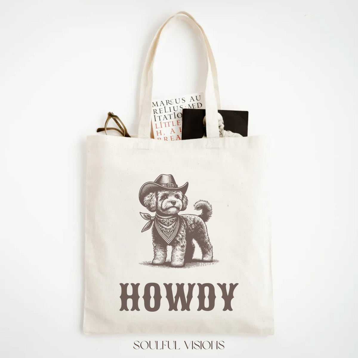 Howdy Maltipoo Tote Bag