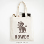Howdy Mini Poodle Tote Bag