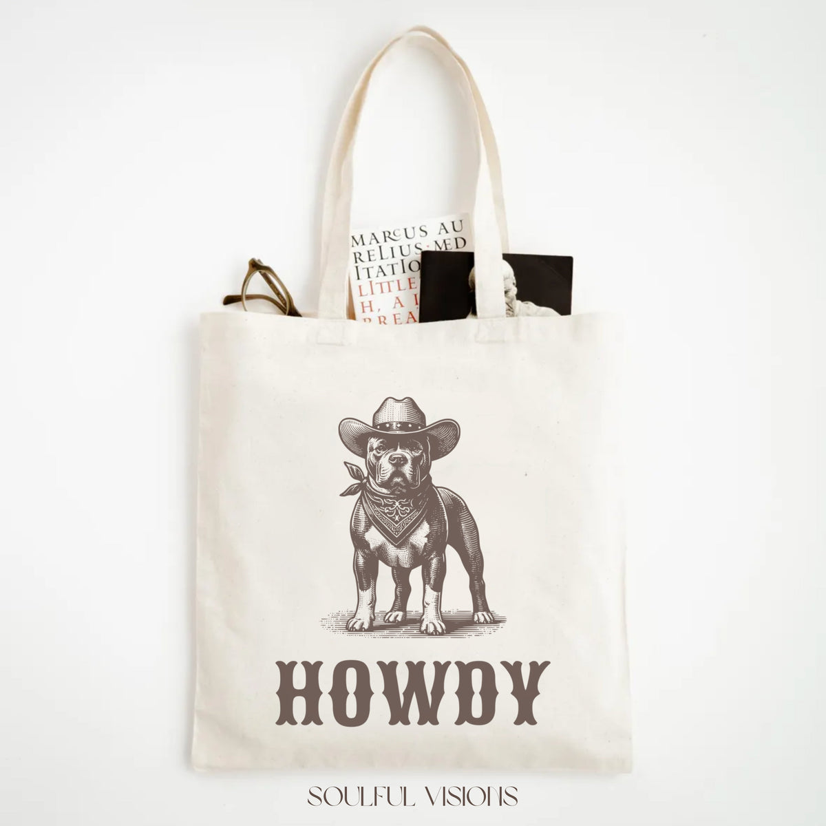 Howdy Pitbull Tote Bag