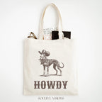 Howdy Whippet Tote Bag