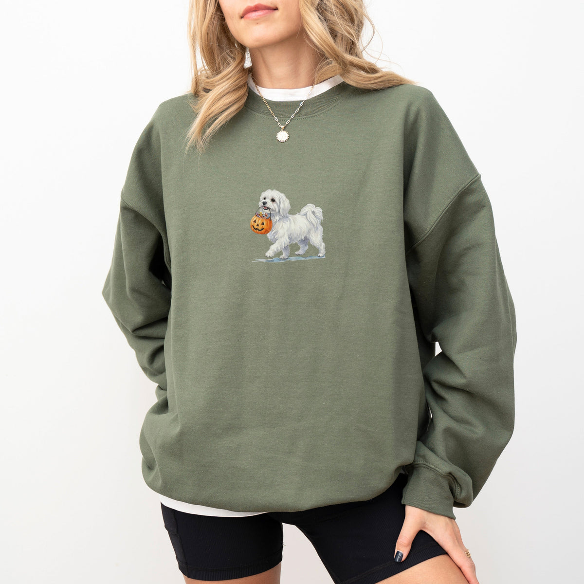 Maltese Halloween Sweatshirt