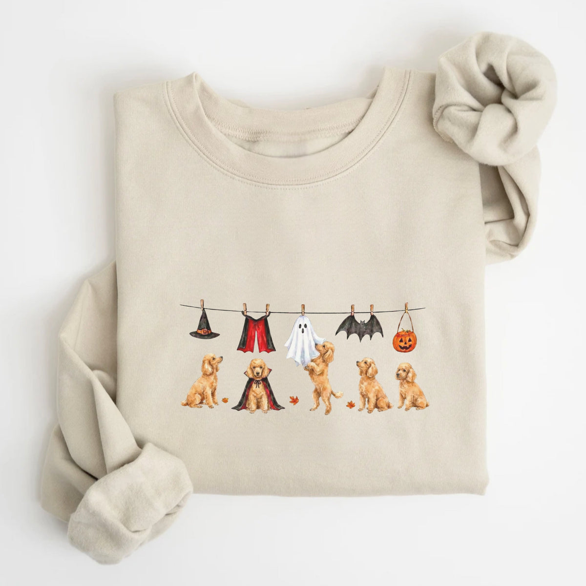 Poodle Apricot Halloween Sweatshirt