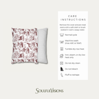 Akita Burgundy French Toile Pillow