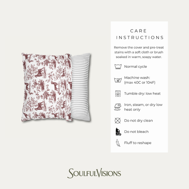 Toy Fox terrier Burgundy French Toile Pillow