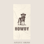 Howdy Bloodhound Beach Towel