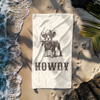 Howdy Boston Terrier Beach Towel