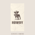 Howdy Boston Terrier Beach Towel