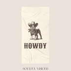 Howdy Boston Terrier Beach Towel