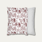 Labrador Retriever Burgundy French Toile Pillow
