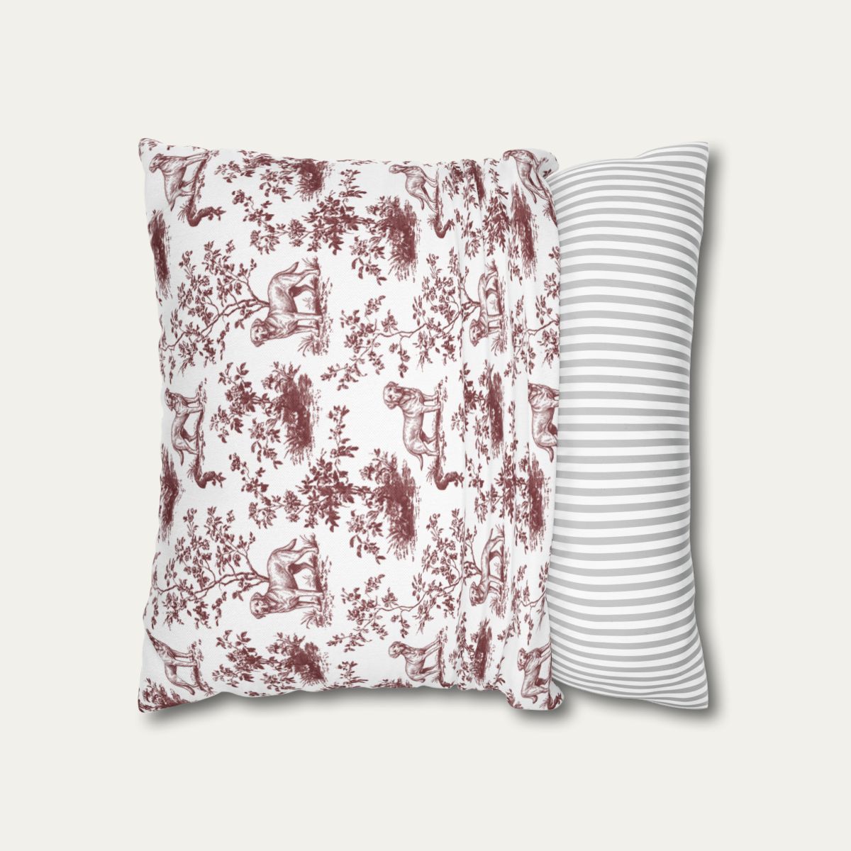 Labrador Retriever Burgundy French Toile Pillow