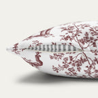 Poodle Burgundy French Toile Pillow