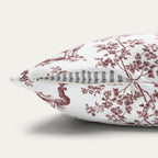 Jack Russell Terrier Burgundy French Toile Pillow