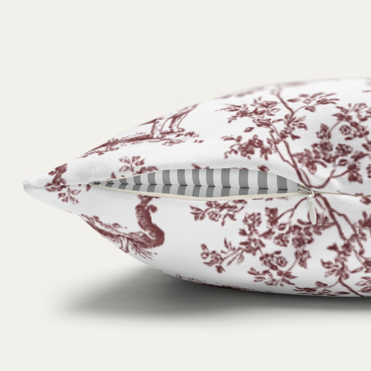 Jack Russell Terrier Burgundy French Toile Pillow