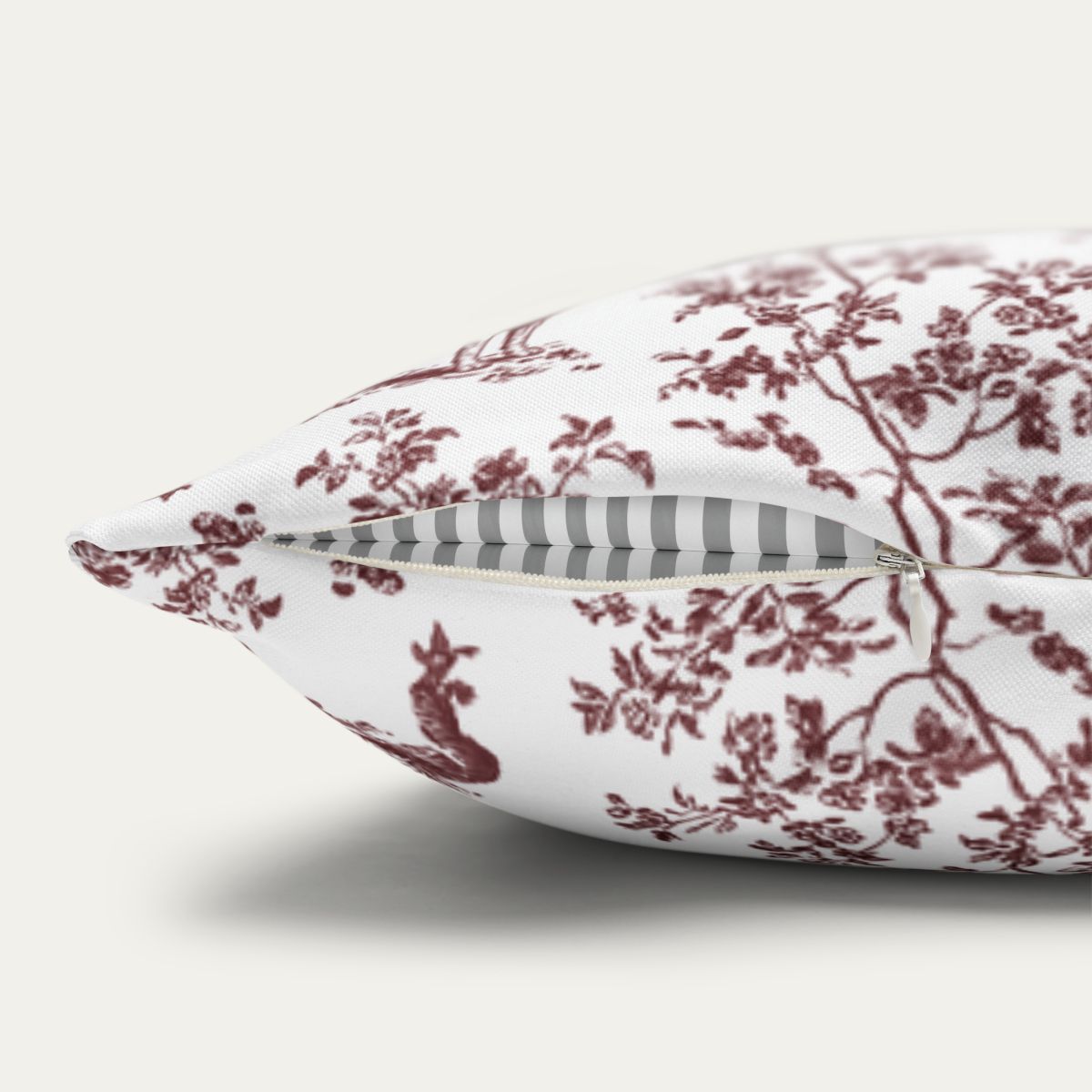 Labrador Retriever Burgundy French Toile Pillow