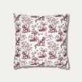 Poodle Burgundy French Toile Pillow