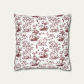 Persian Cat Burgundy French Toile Pillow
