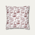 Persian Cat Burgundy French Toile Pillow