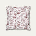 Jack Russell Terrier Burgundy French Toile Pillow