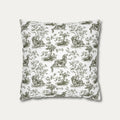 Dachshund Longhaired Sage Green French Toile Pillow