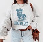 Howdy Basset Hound Sweatshirt, Basset Hound, Basset Hound Sweatshirt, Basset Hound mom, Basset Hound lover, Basset Hound Gifts, Cowboy Dog