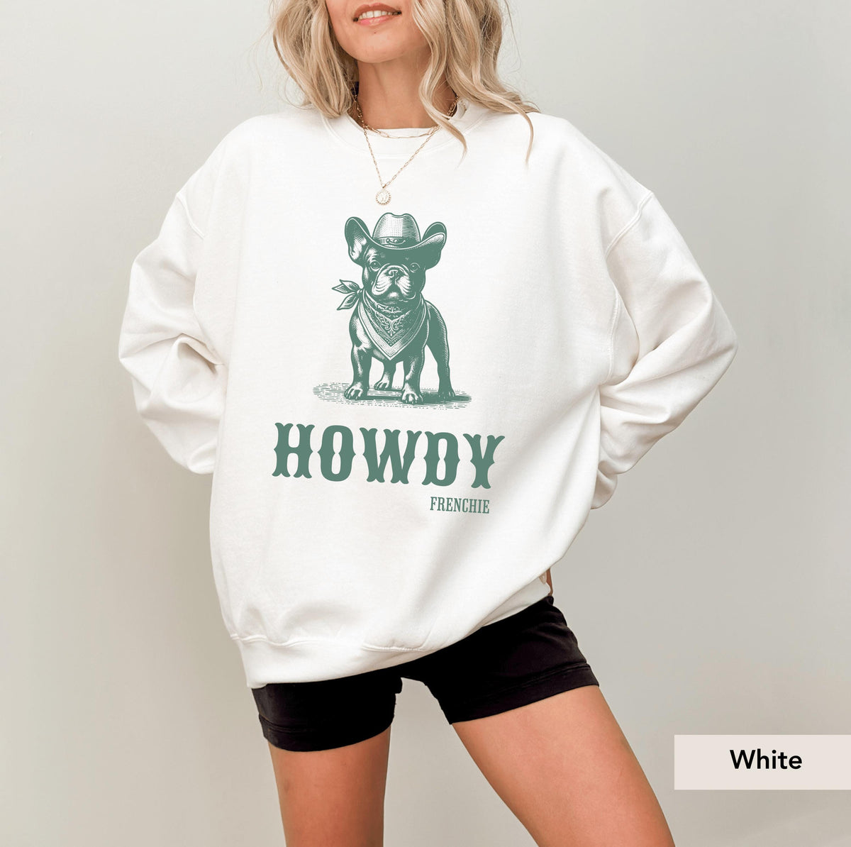 Howdy French Bulldog Sweatshirt, French Bulldog shirt, Frenchie mom, French Bulldog, French Bulldog gift, Frenchie, Cowboy Dog, frenchie