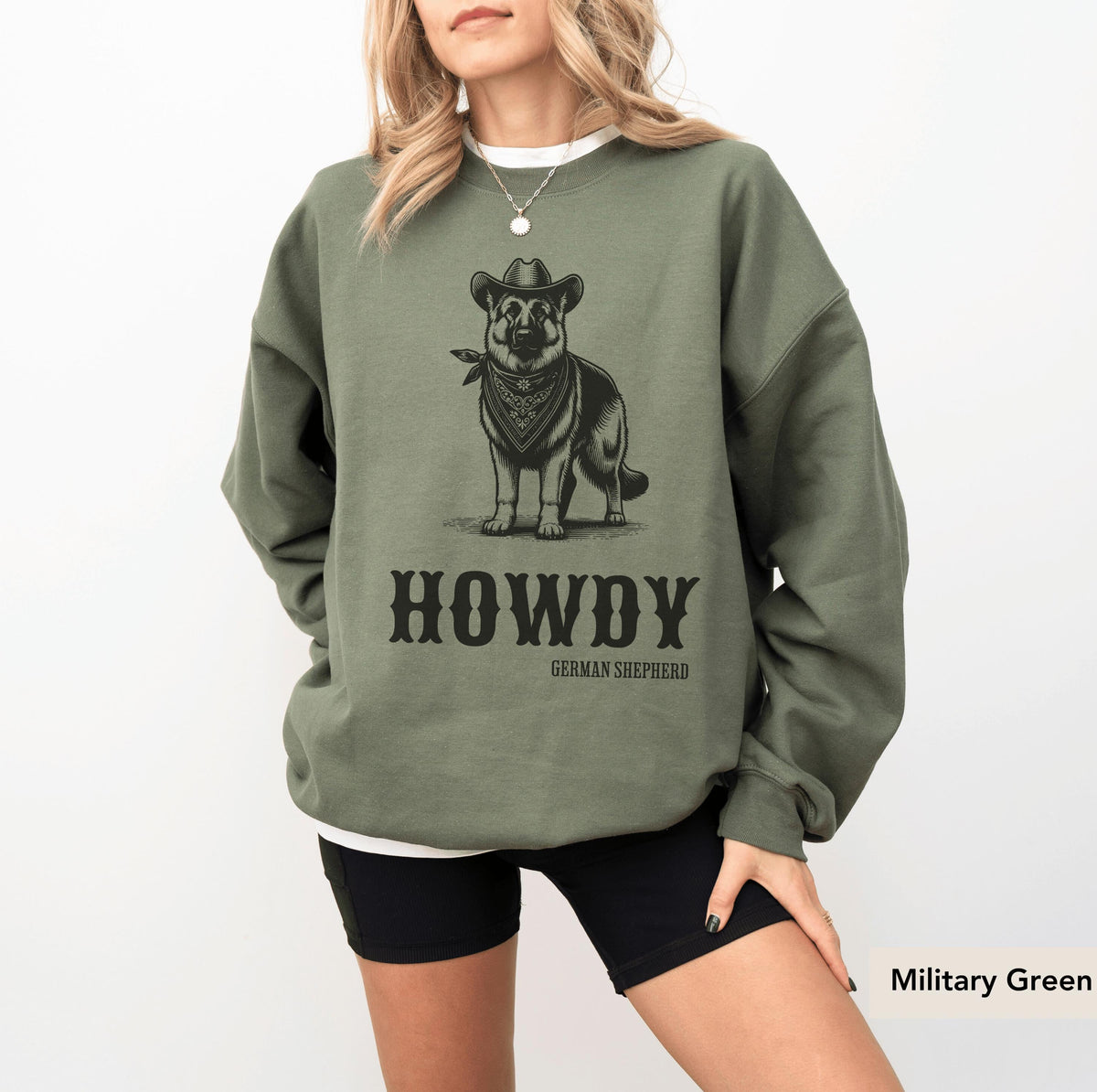 German Shepherd Howdy Cowboy Sweatshirt, German Shepherd shirt, German Shepherd, German Shepherd Gift, Dog Cowboy, Shepherd shirt