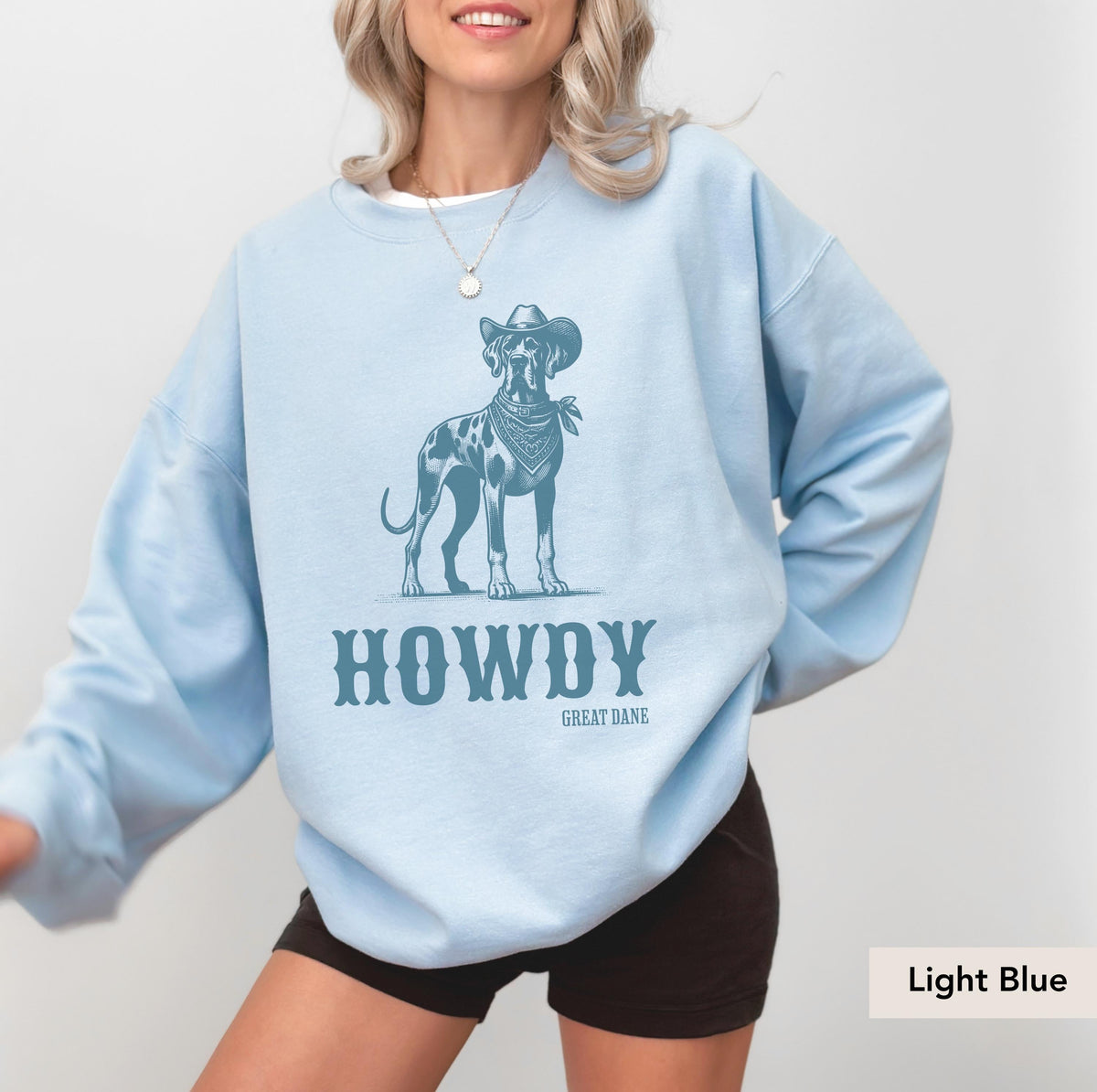 Howdy Great Dane Cowboy Sweatshirt, Great Dane Sweatshirt, Great Dane mom, Great Dane gift, Great Dane, Great Dane Shirt, Great Dane Gifts