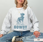 Howdy Great Dane Cowboy Sweatshirt, Great Dane Sweatshirt, Great Dane mom, Great Dane gift, Great Dane, Great Dane Shirt, Great Dane Gifts
